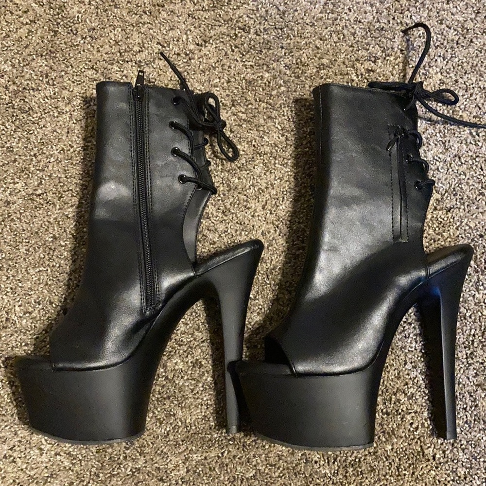 Black Pleaser Heels